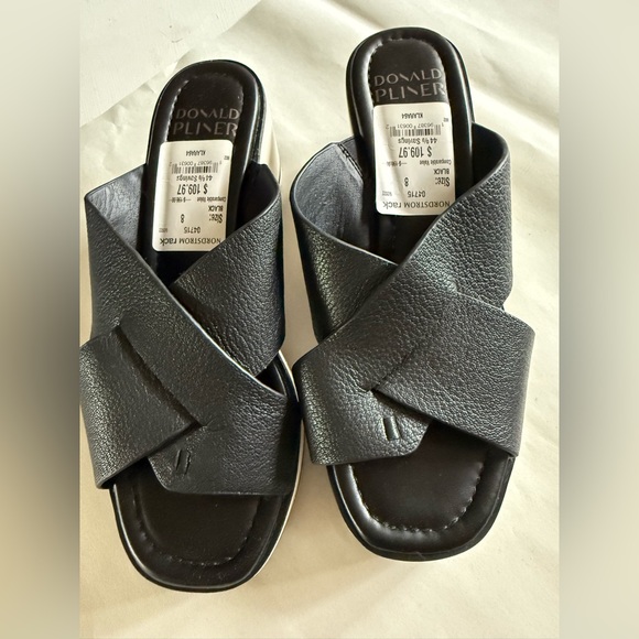 Donald J. Pliner Shoes - Donald Pliner Black Leather Sandals